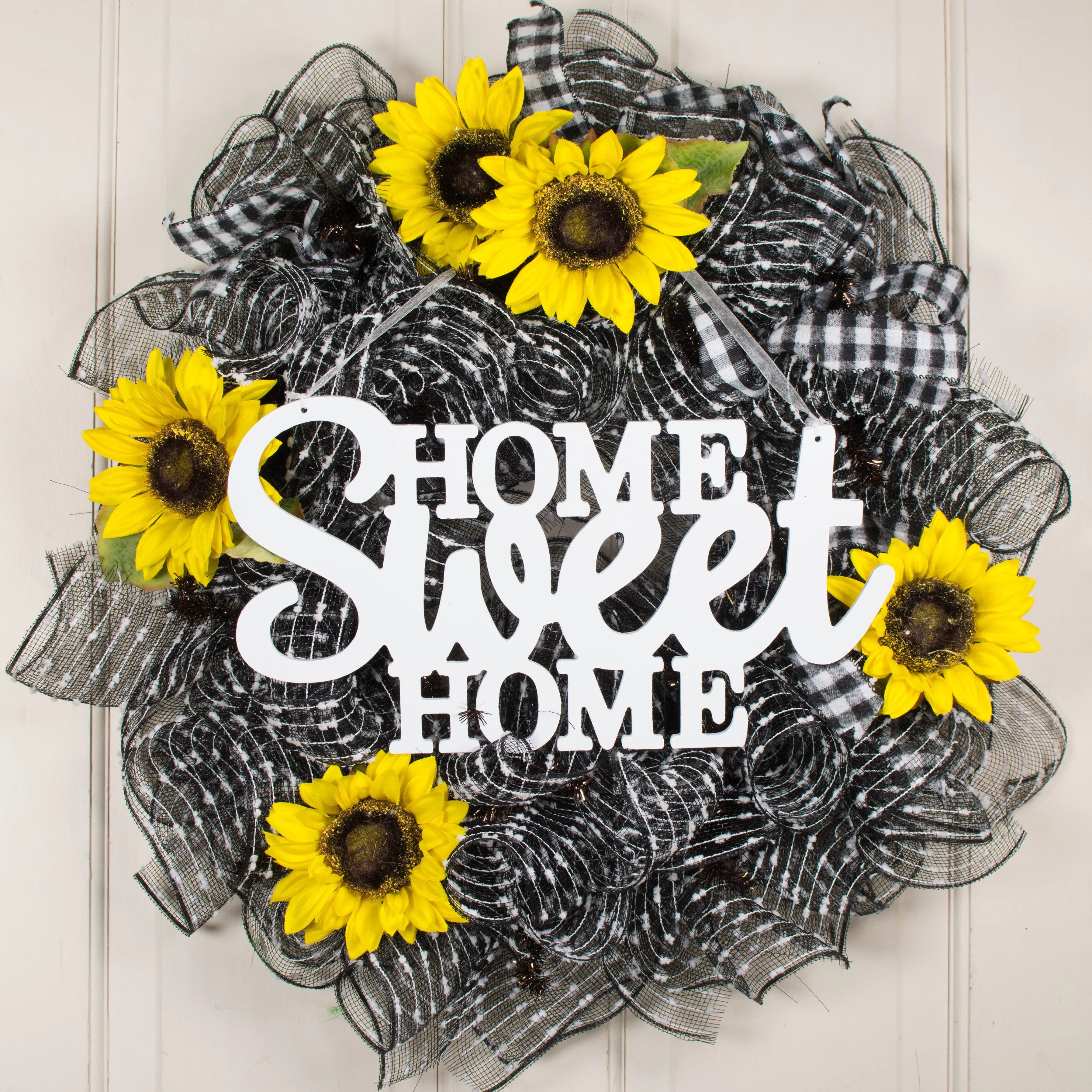 15" Home Sweet Home Cutout Sign: White