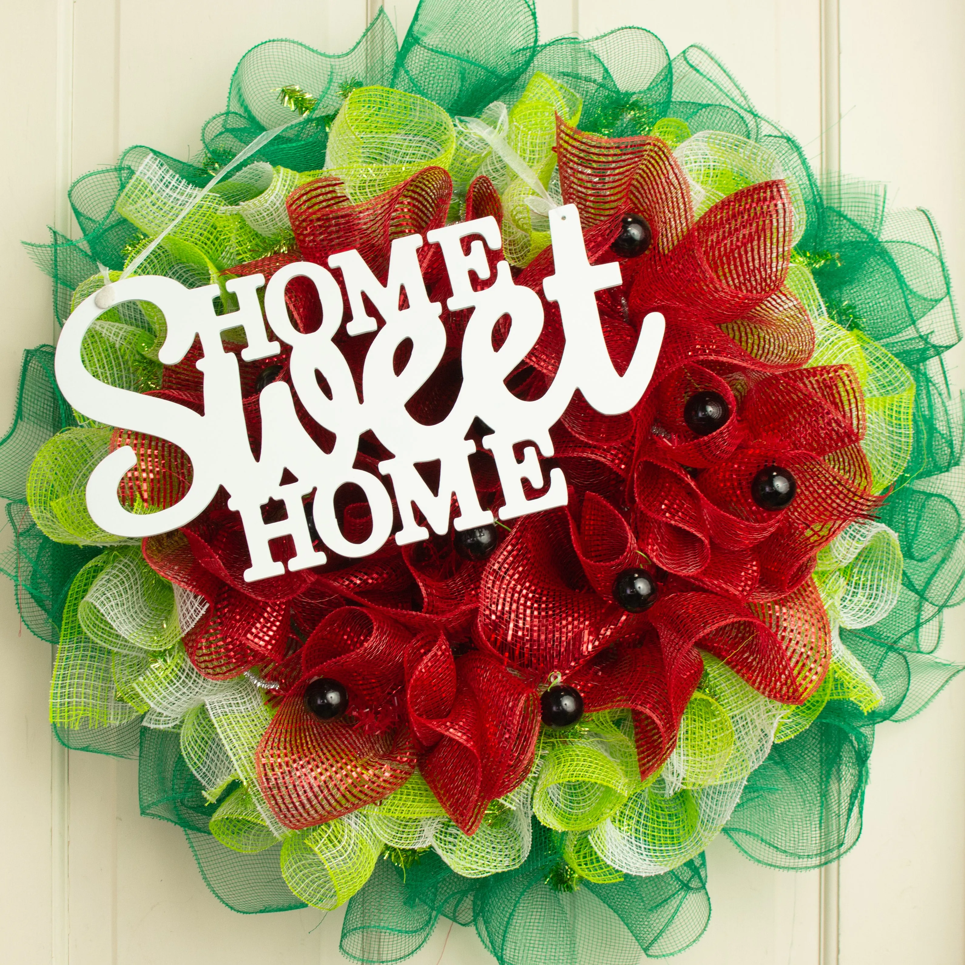 15" Home Sweet Home Cutout Sign: White