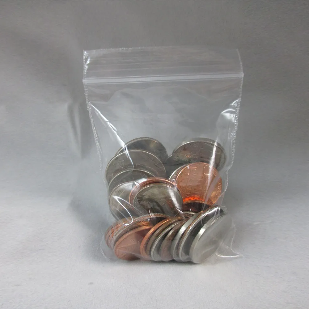 500 Baggies W 2"X3" H Small Reclosable Seal Clear Plastic Poly Bag 2.5ml