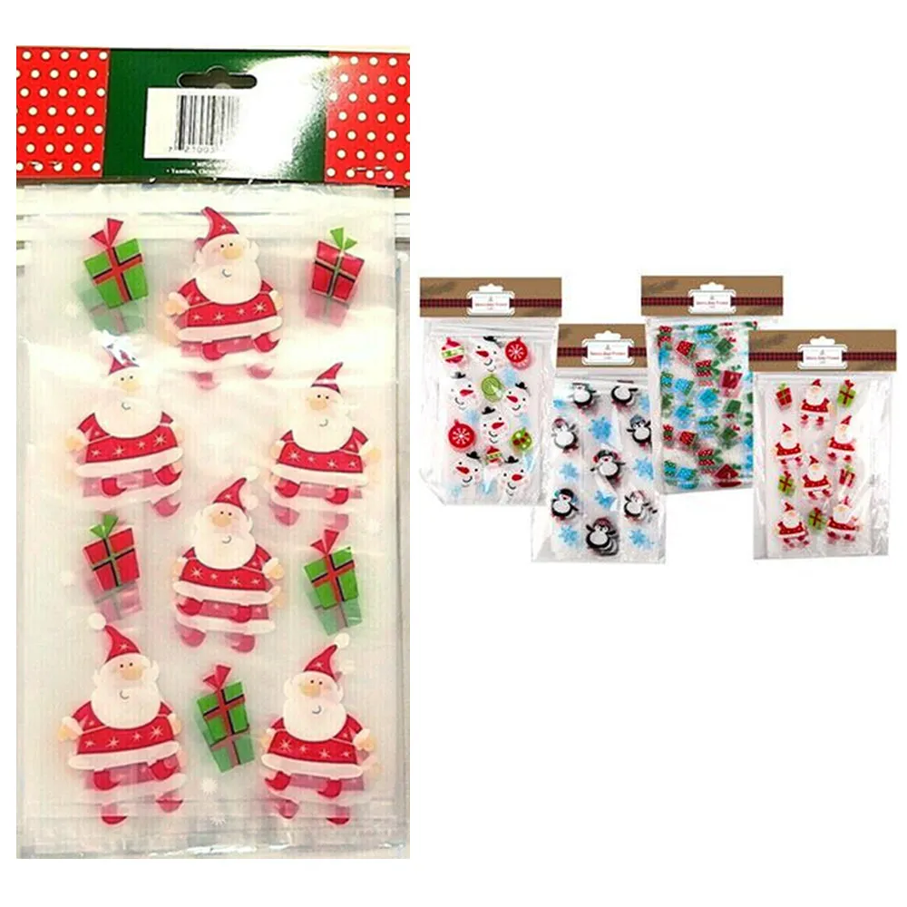 60 Assorted Baking Bags Christmas Cello Loot Party Favor Treat Xmas Candy Stuff