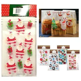 60 Assorted Baking Bags Christmas Cello Loot Party Favor Treat Xmas Candy Stuff