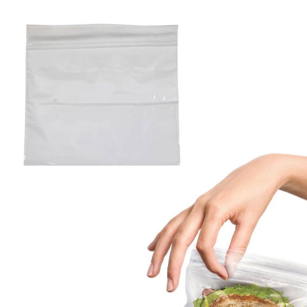 60 Count Sandwich Storage Bags Snacks Food Bag School Lunch Easy Grip Open Close
