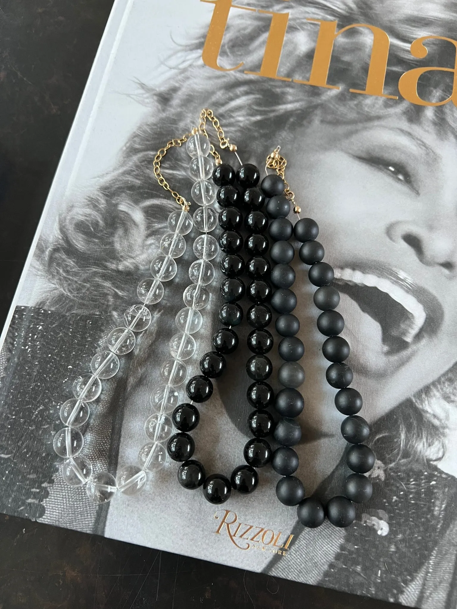 ALTER EGO POWER BEADS NECKLACE MATT BLACK