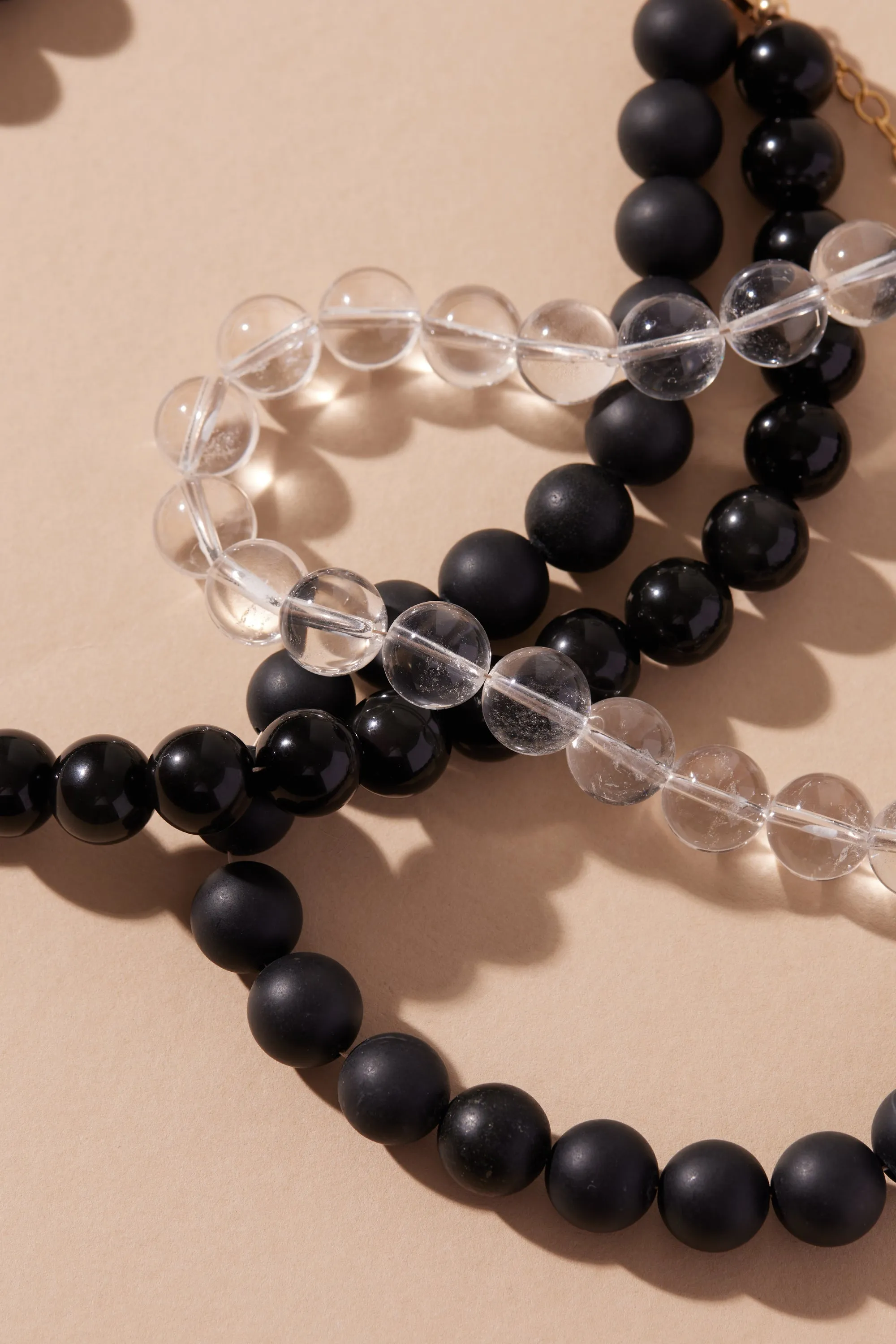 ALTER EGO POWER BEADS NECKLACE MATT BLACK