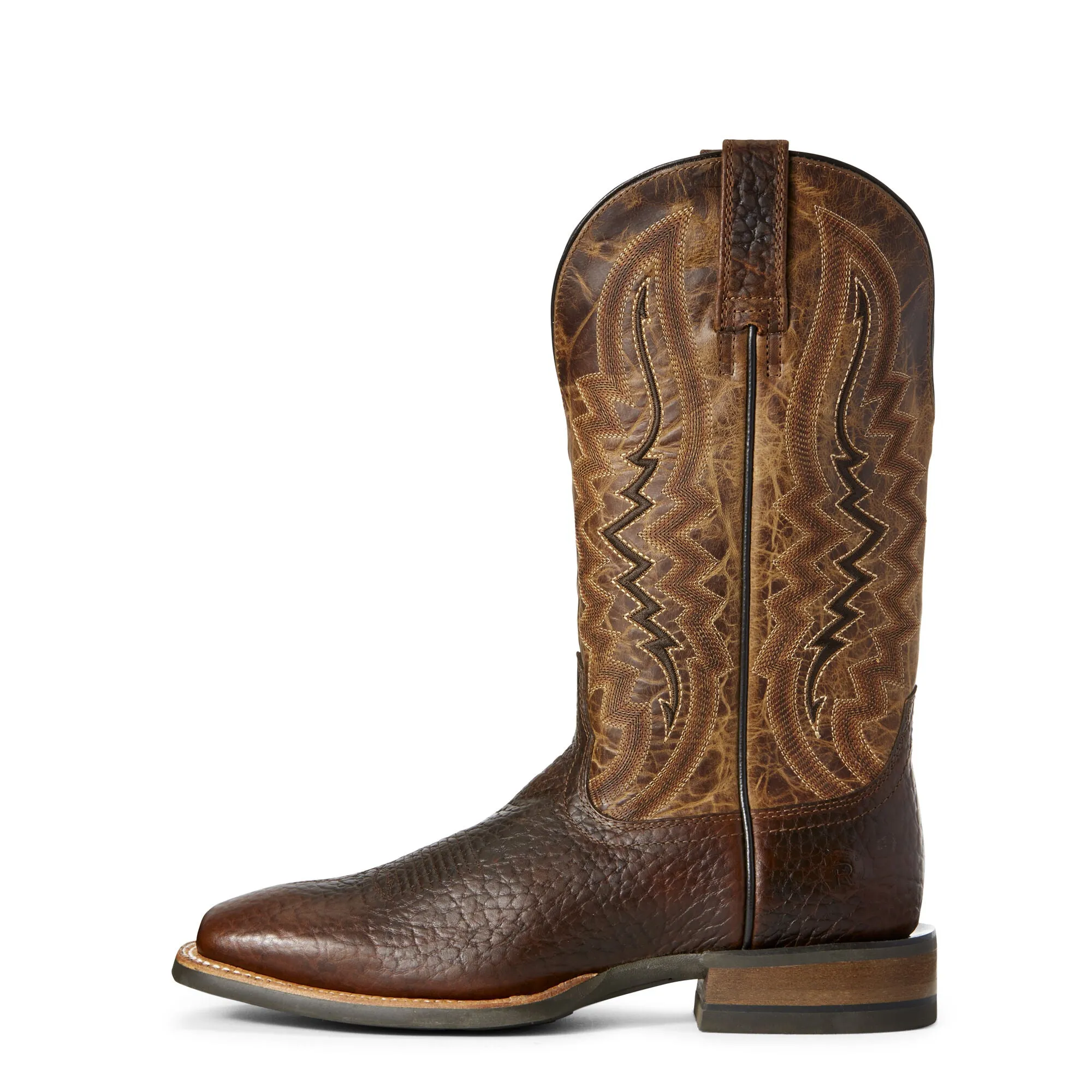 Ariat Mens Relentless Short Round Western Boot Straight Whiskey