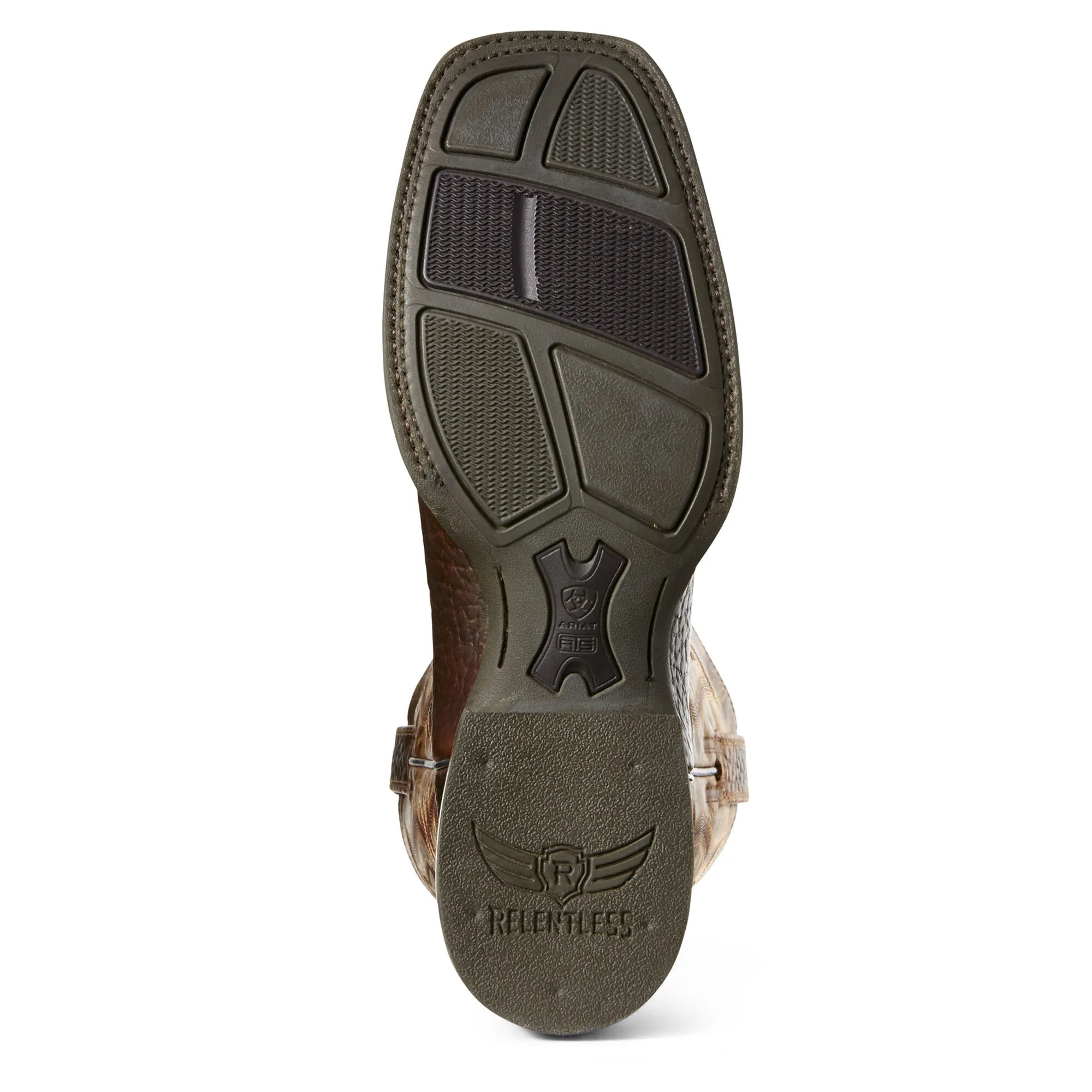 Ariat Mens Relentless Short Round Western Boot Straight Whiskey