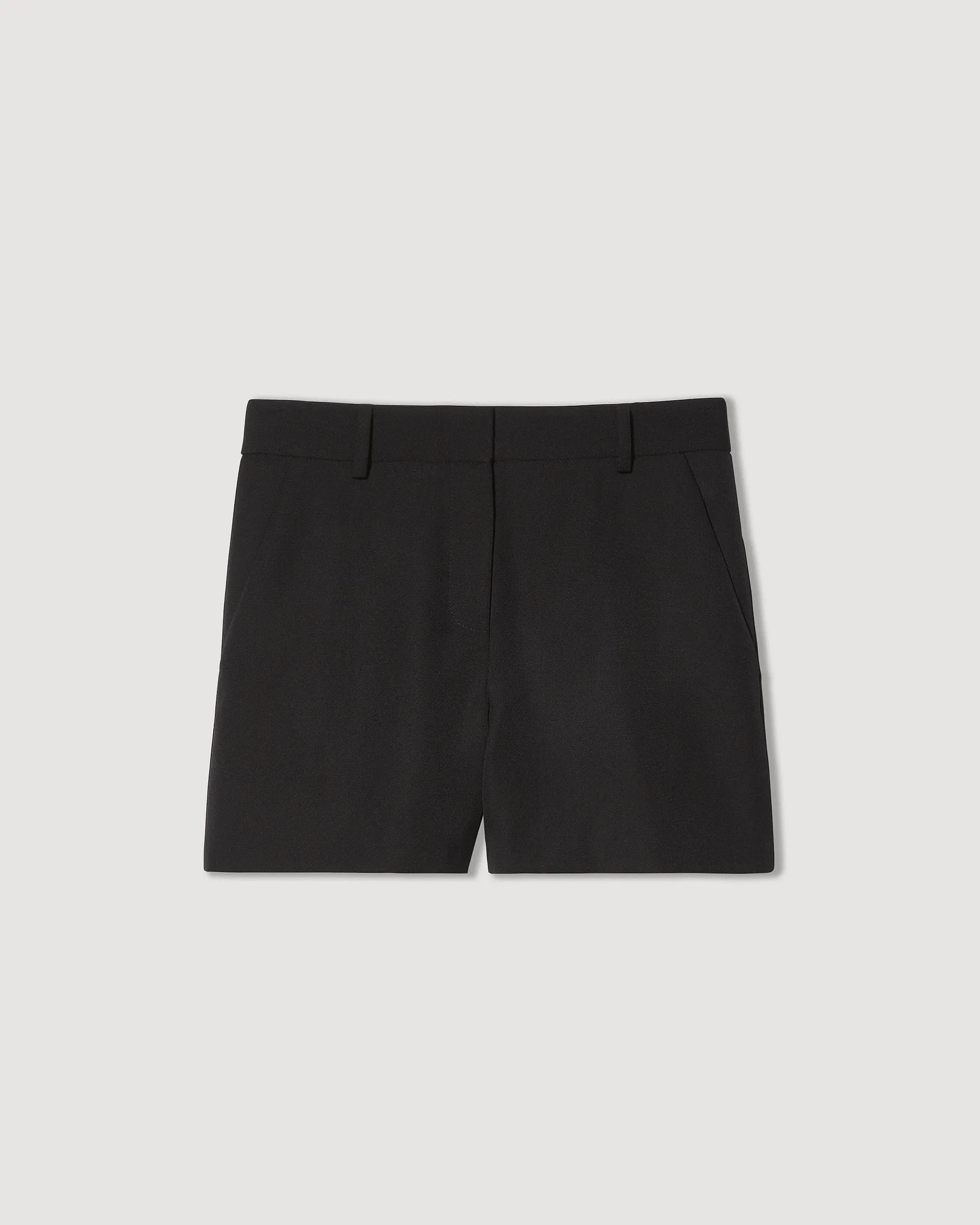 Ava Short in Wool, Black