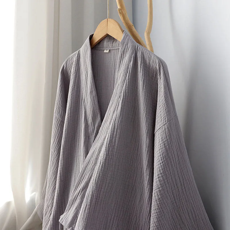 Cotton Double Layer Gauze Long Home Zen Clothes