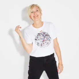 Discoball Diva Collaboration Tshirt White