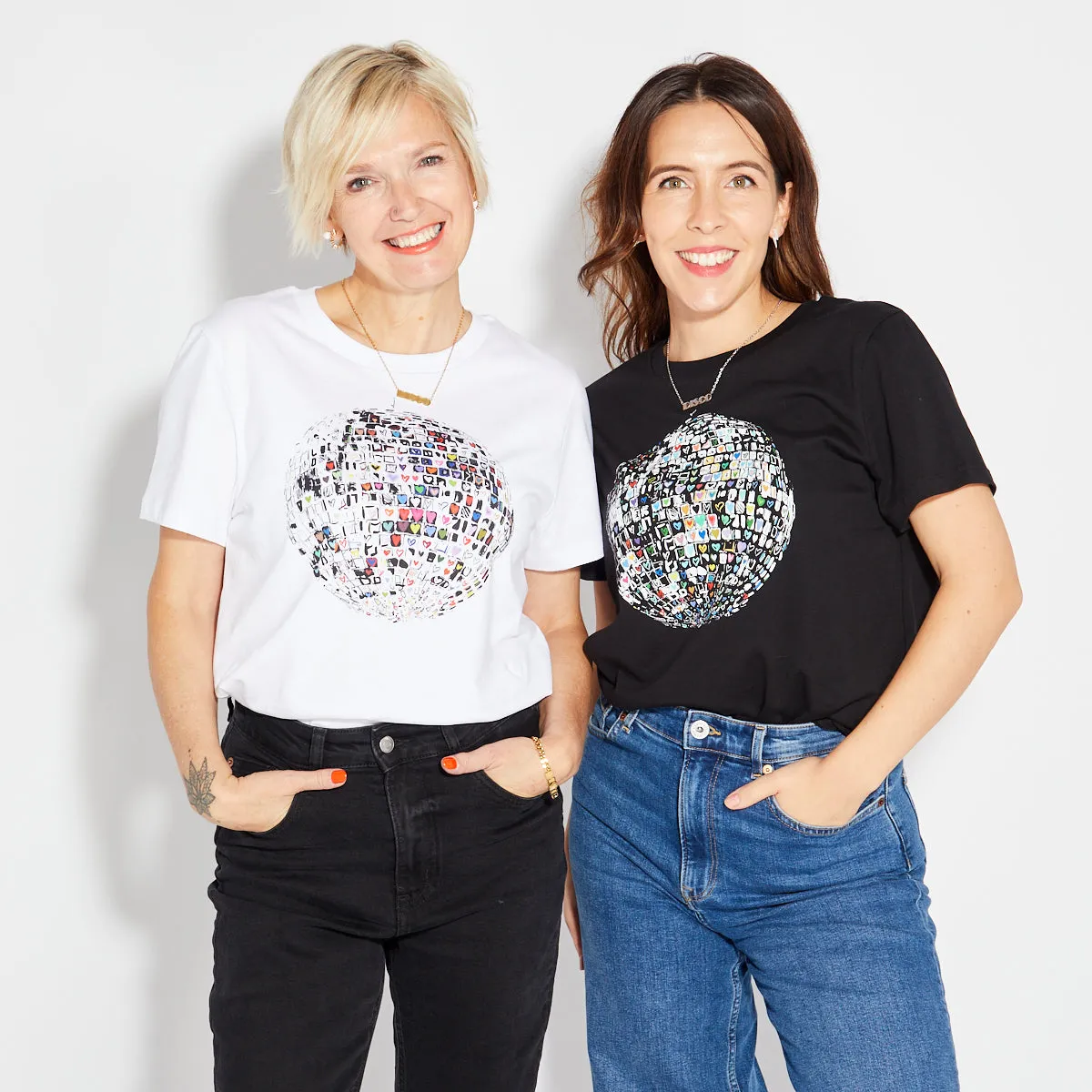 Discoball Diva Collaboration Tshirt White