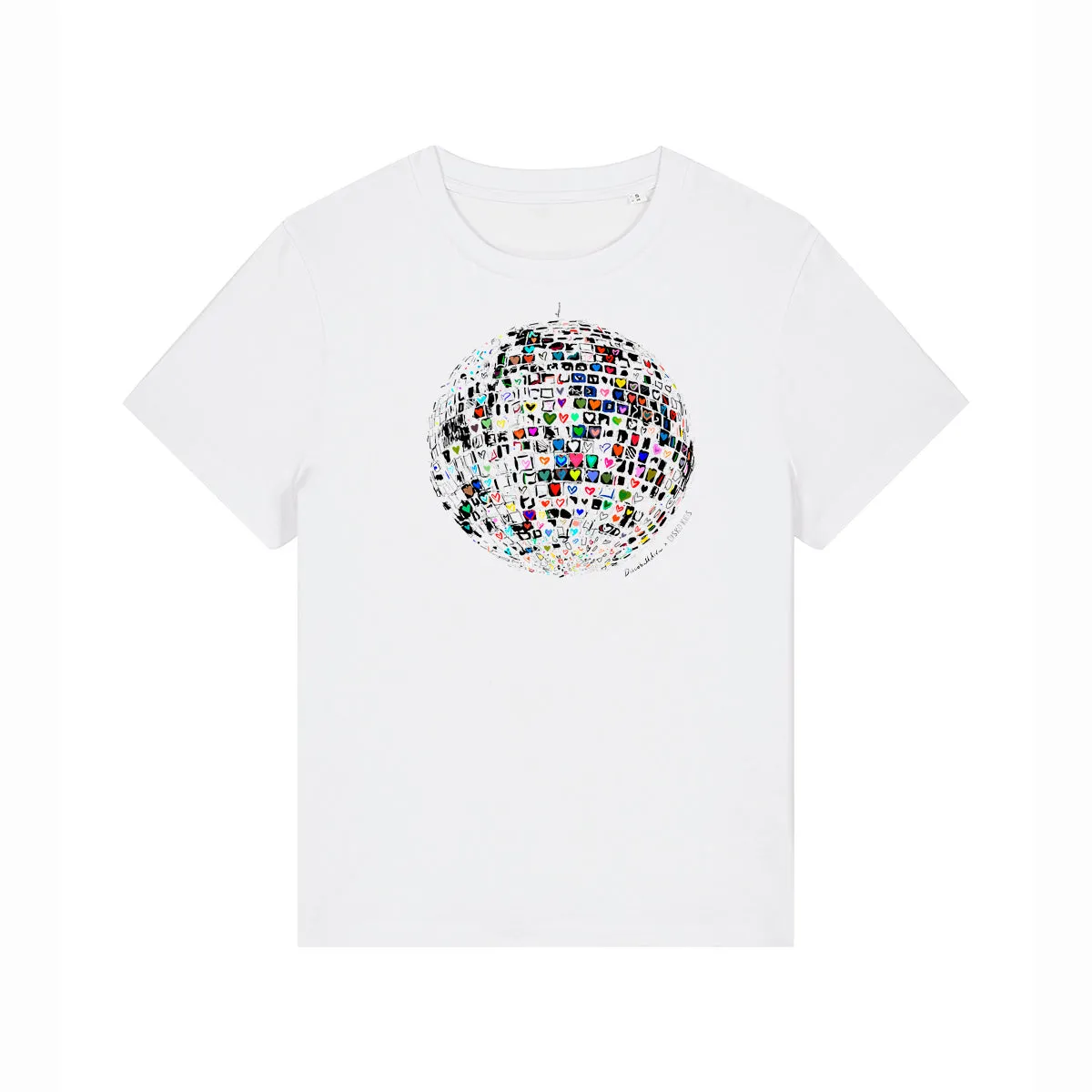 Discoball Diva Collaboration Tshirt White