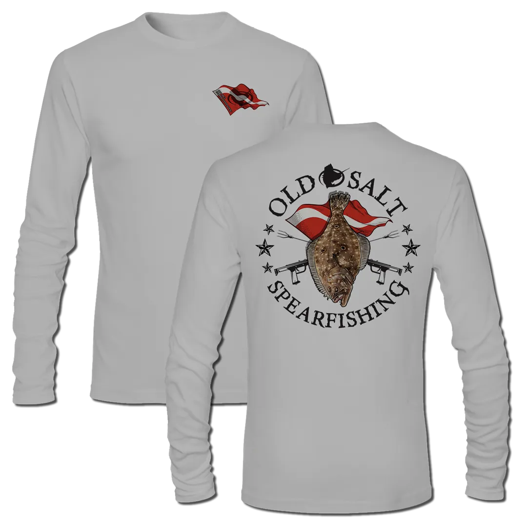 Flounder Spearin' - Long Sleeve Performance Fishing Shirt