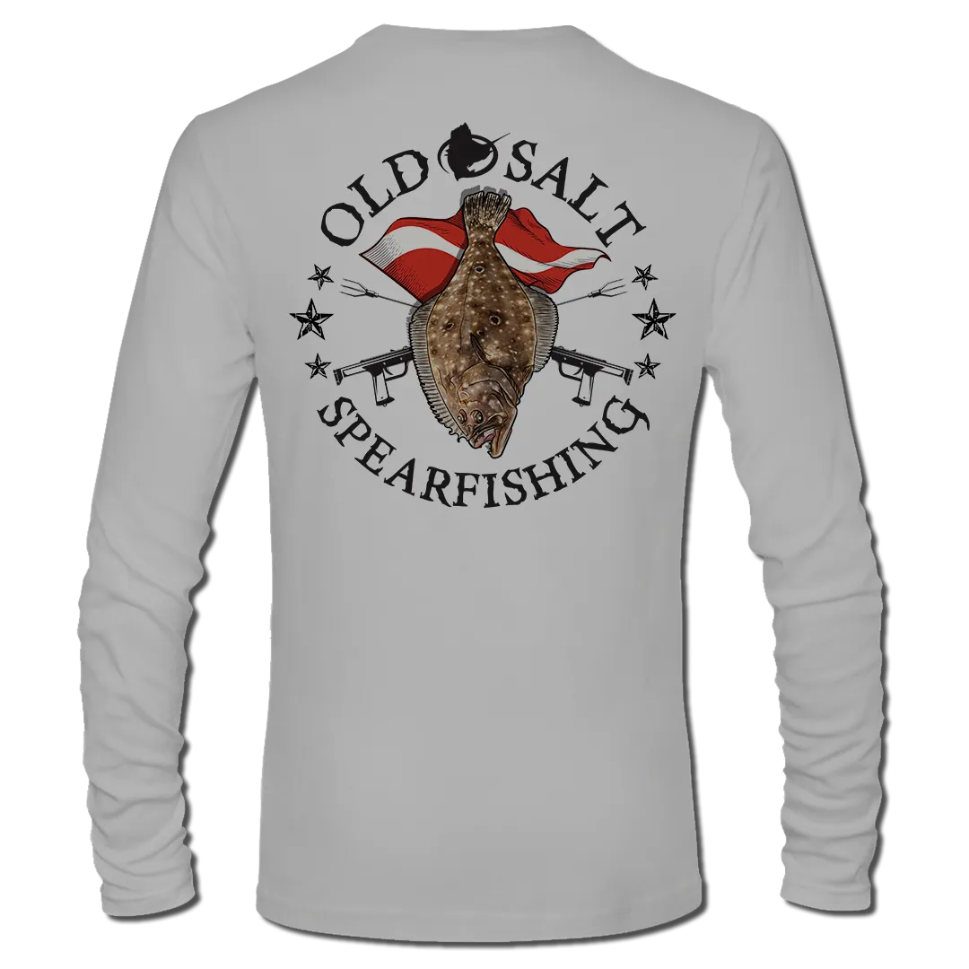 Flounder Spearin' - Long Sleeve Performance Fishing Shirt