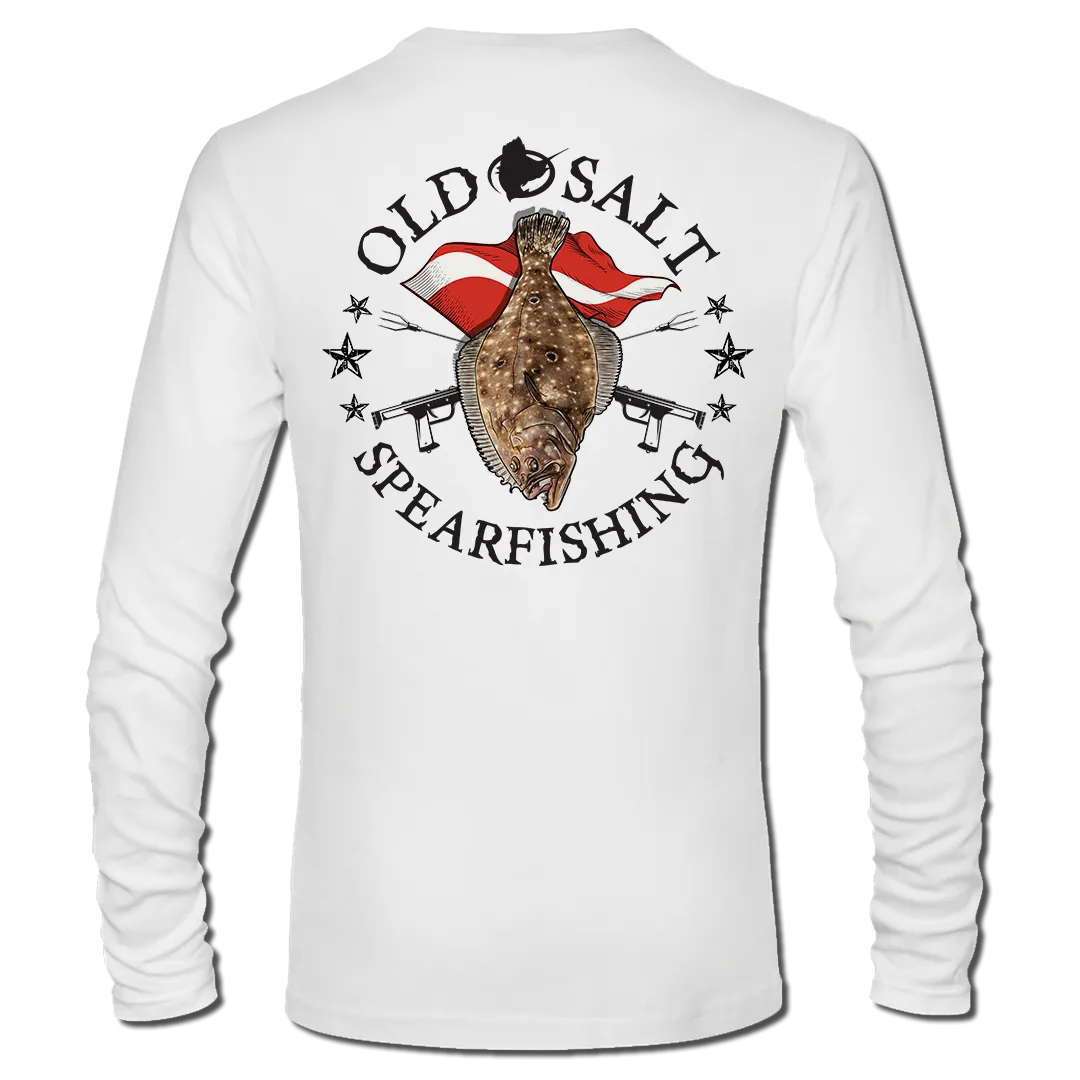 Flounder Spearin' - Long Sleeve Performance Fishing Shirt