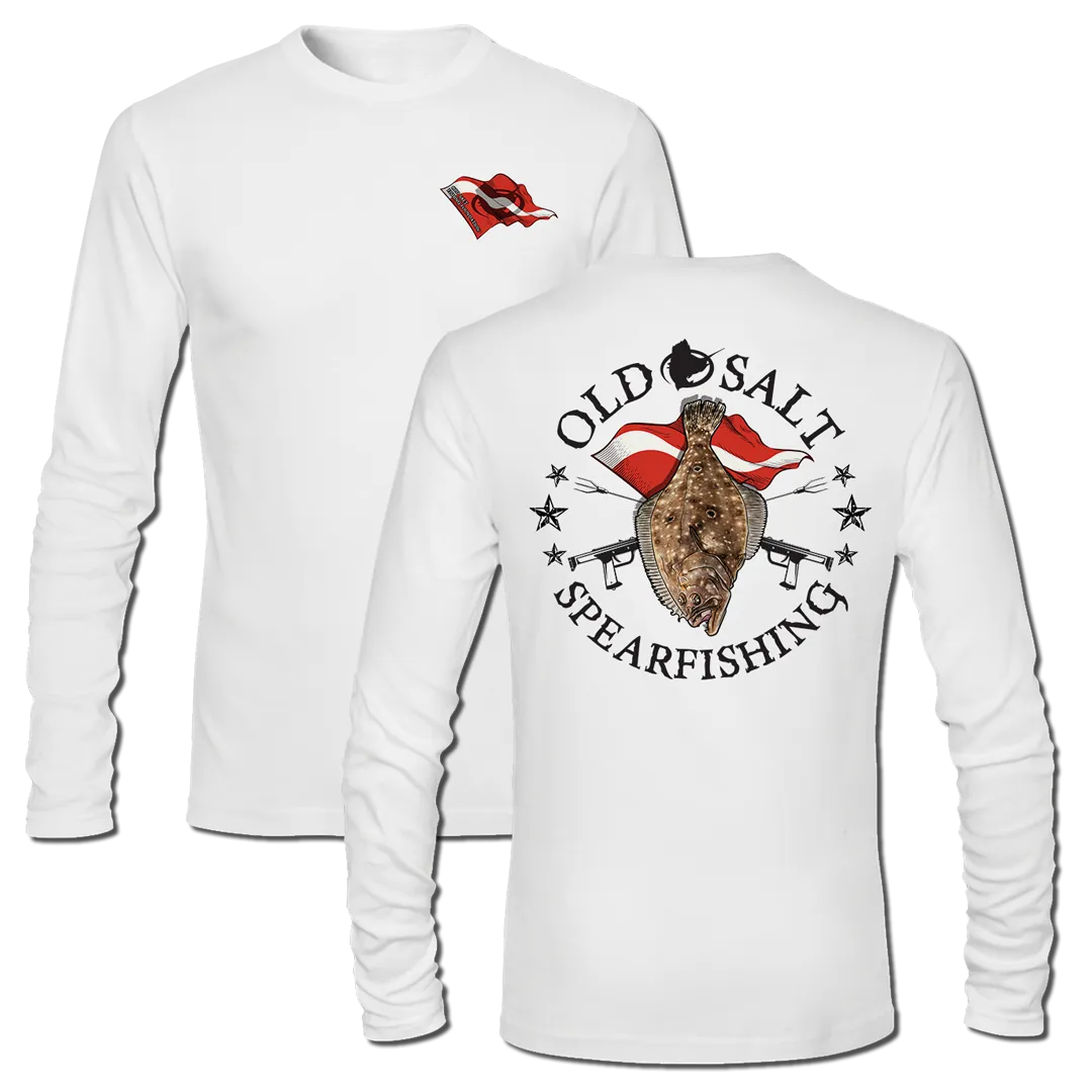 Flounder Spearin' - Long Sleeve Performance Fishing Shirt