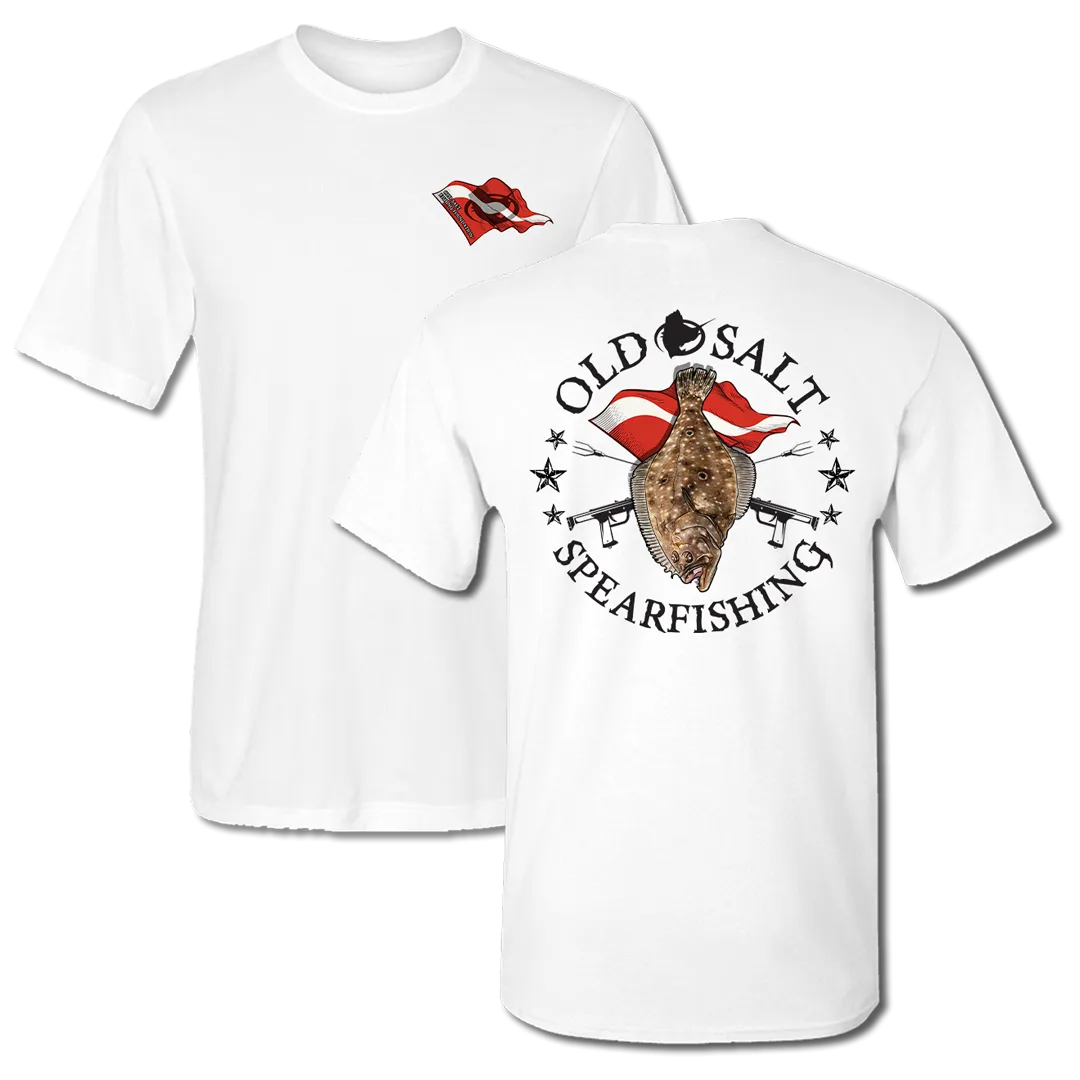 Flounder Spearin' - Short Sleeve Performance Fishing Shirt