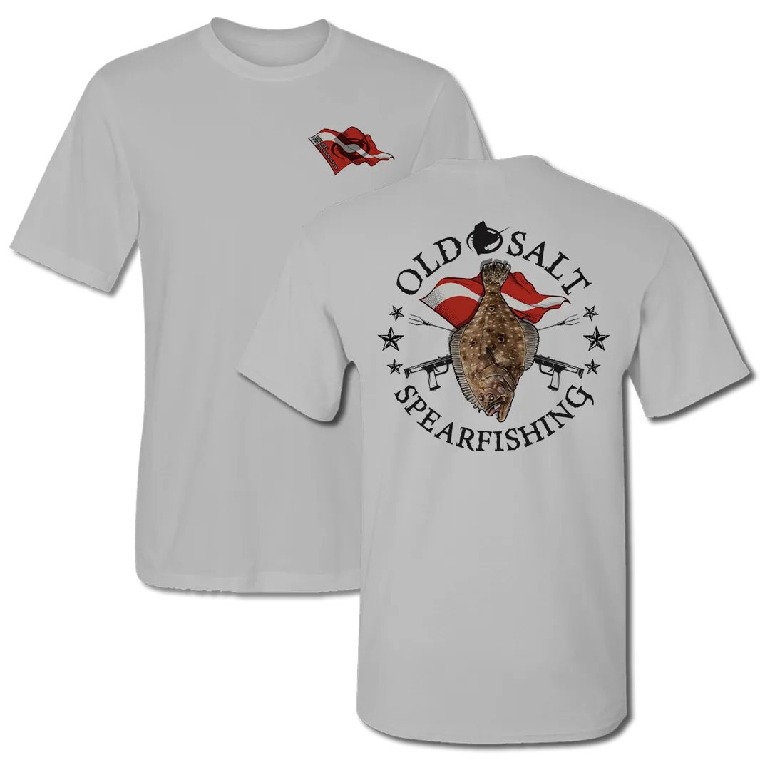 Flounder Spearin' - Short Sleeve Performance Fishing Shirt