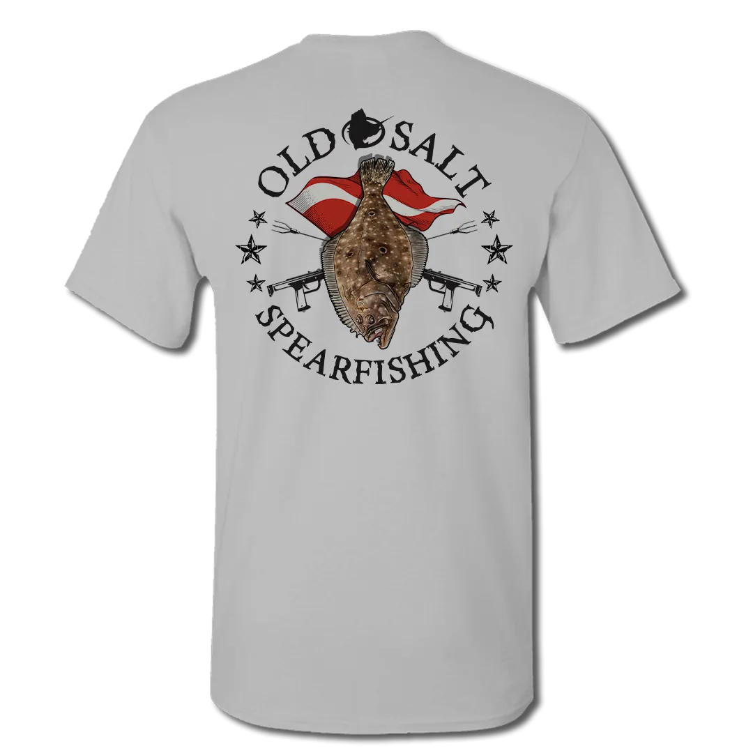Flounder Spearin' - Short Sleeve Performance Fishing Shirt