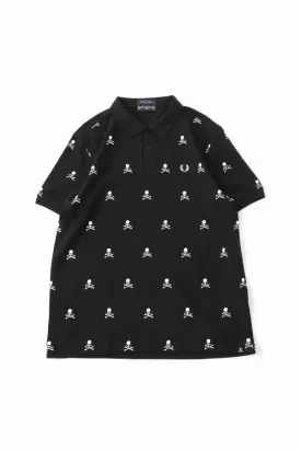 FRED PERRY × MASTERMIND WORLD ALL-OVER SKULL FRED PERRY SHIRT