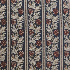 Gum Blossom Stripe - Navy