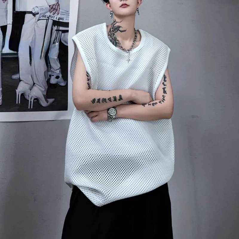 Hollow Round Neck Casual Vest