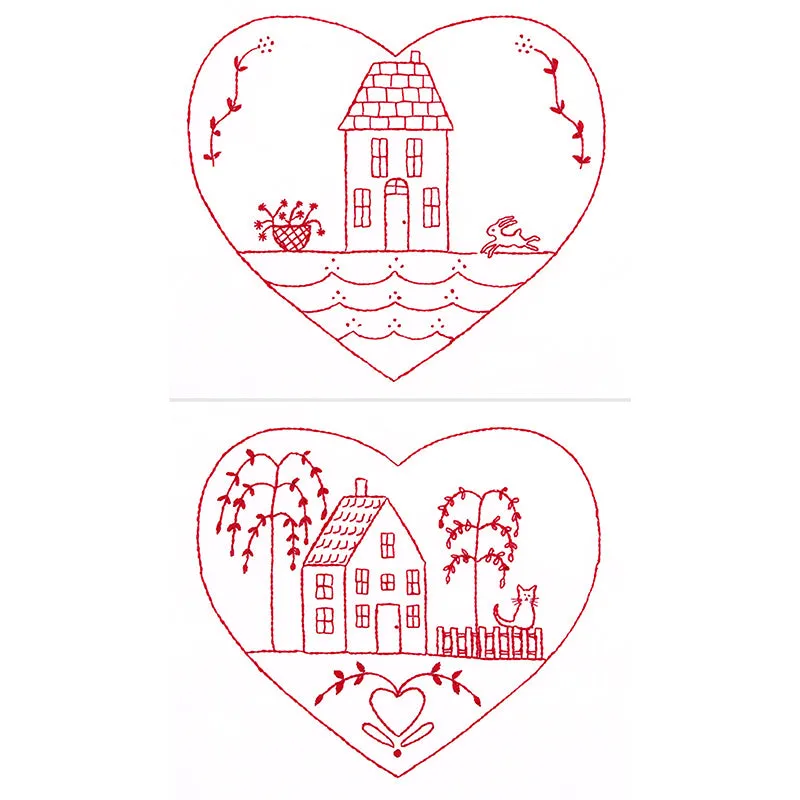 Home Sweet Home Redwork Embroidery Kit