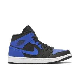 Jordan 1 Mid Black Royal Tumbled Leather
