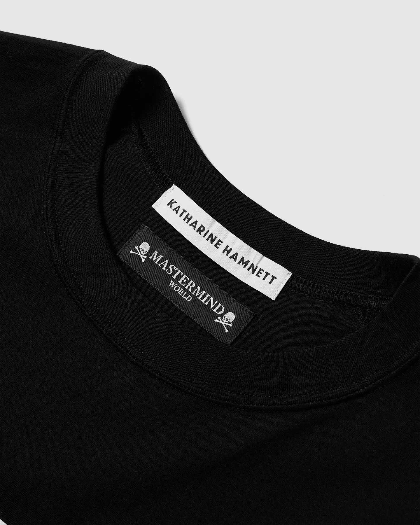 KATHARINE HAMNETT × MASTERMIND WORLD SLOGAN BIG TEE / N,M.F,V