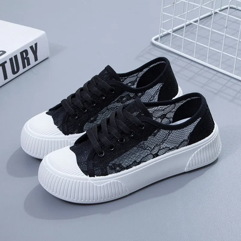 Lucie Lace Platform Sneakers