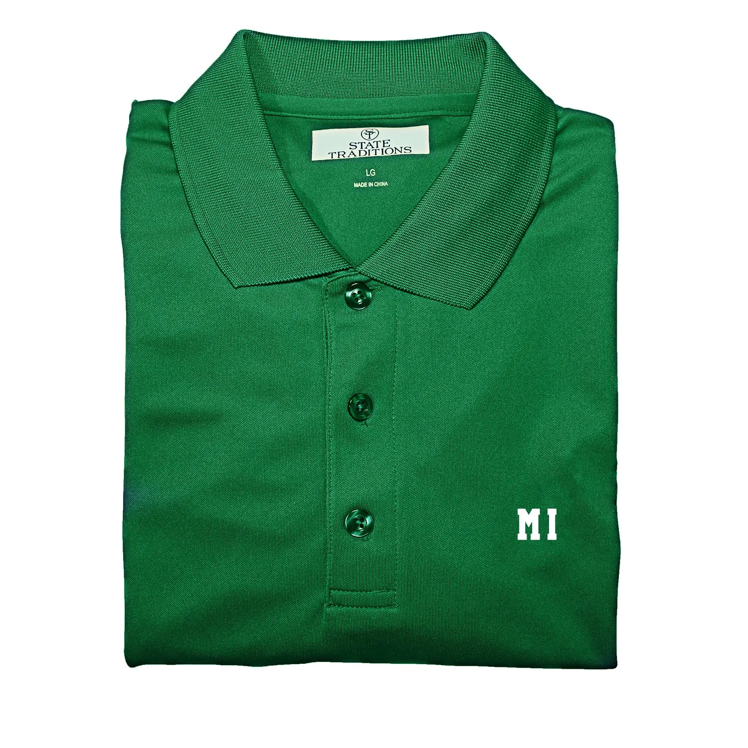 Michigan "MI" State Letters Performance Polo