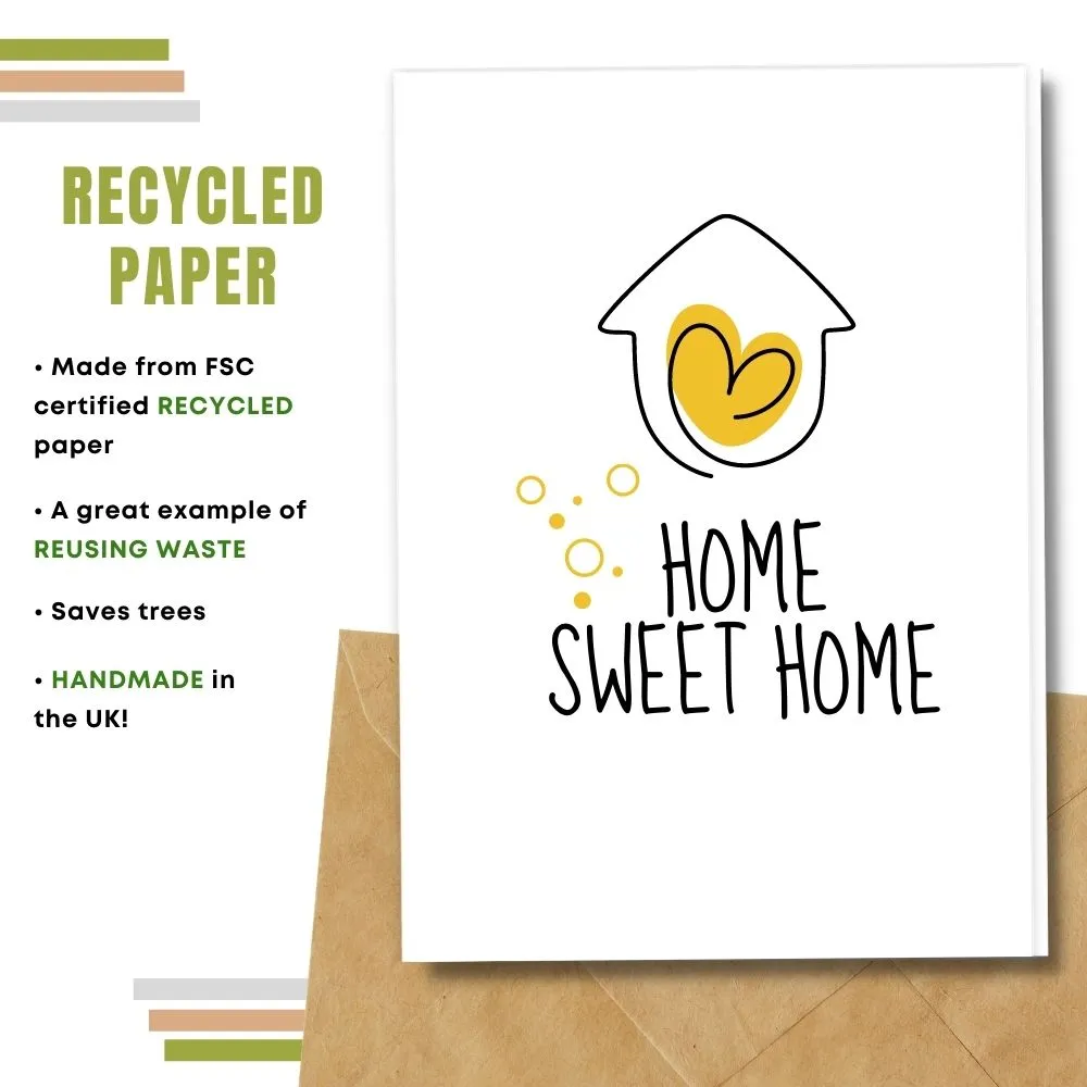 New Home Card, Home Sweet Home, Yellow