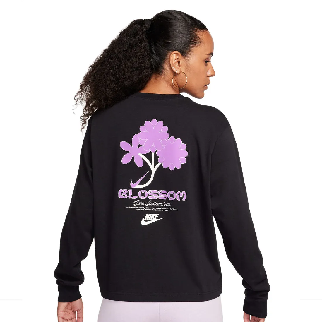 NIKE SPORTSWEAR WOMEN'S LONG-SLEEVE T-SHIRT BLACK