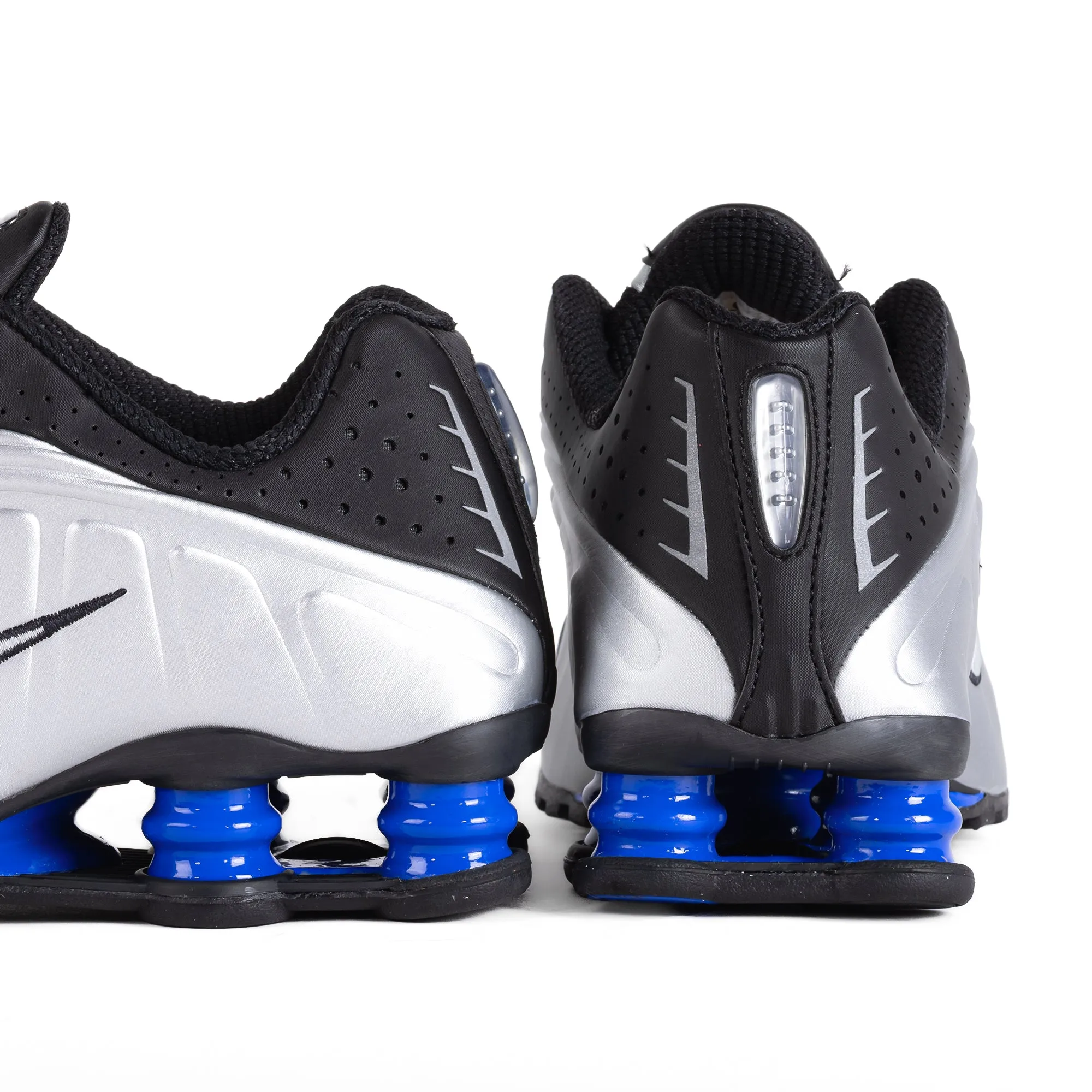 Nike Women's Shox R4 Black/Metallic Silver/Racer Blue AR3565-006