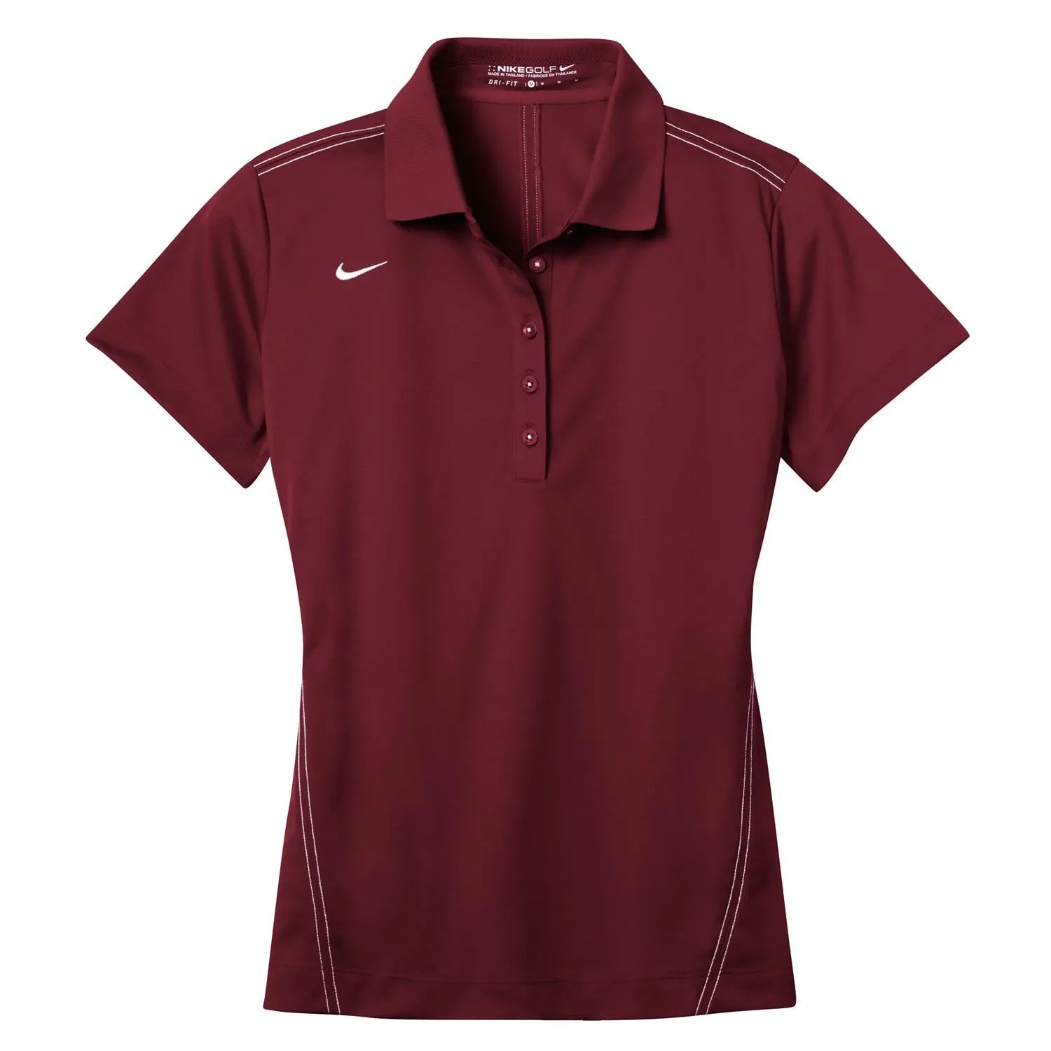 Nike Women's Team Red Dri-FIT Short Sleeve Sport Swoosh Pique Polo
