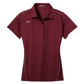 Nike Women's Team Red Dri-FIT Short Sleeve Sport Swoosh Pique Polo
