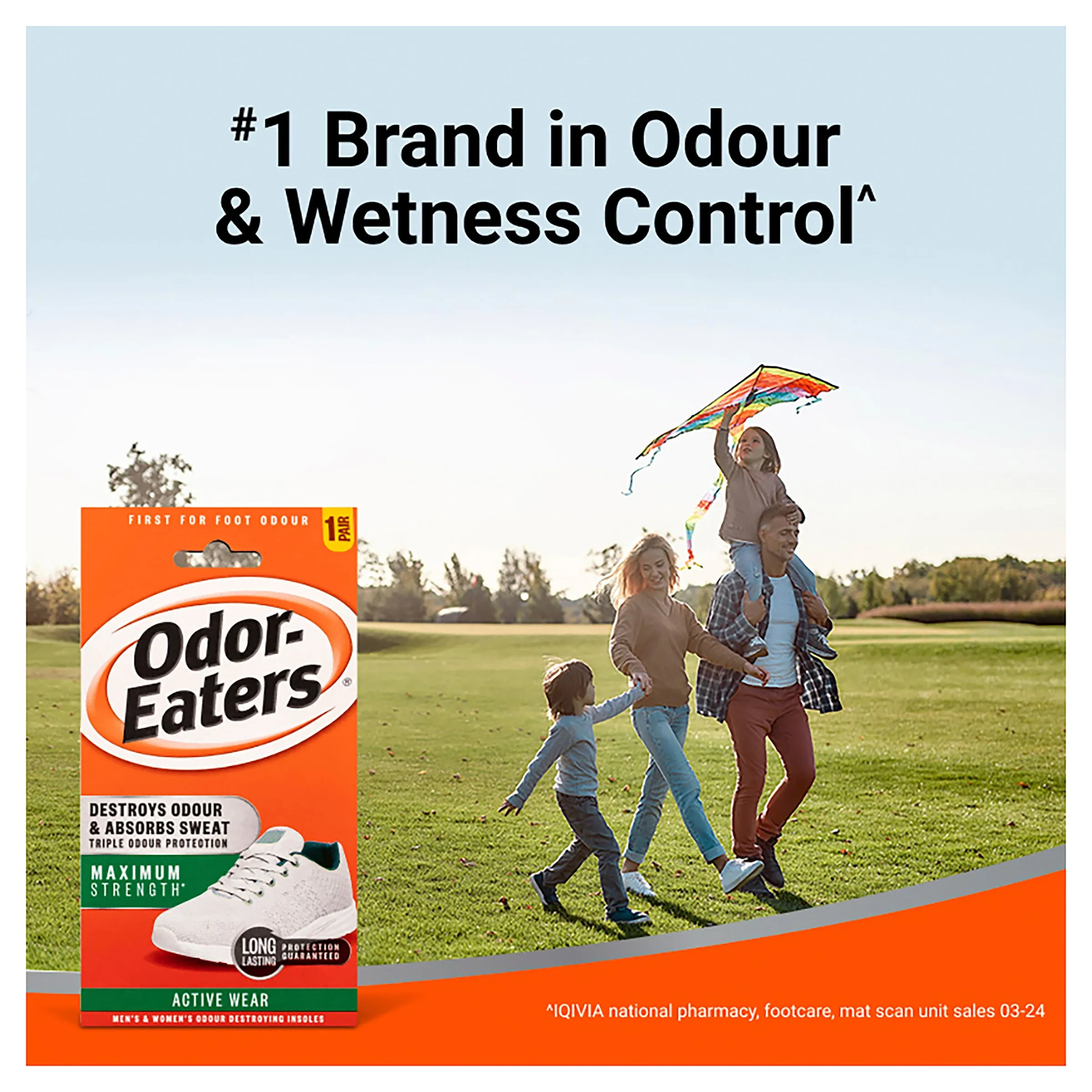 Odor-Eaters Active Wear Insoles 1 Pair