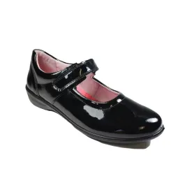 Ricosta: Beth Mary Jane School Shoes - Black Patent