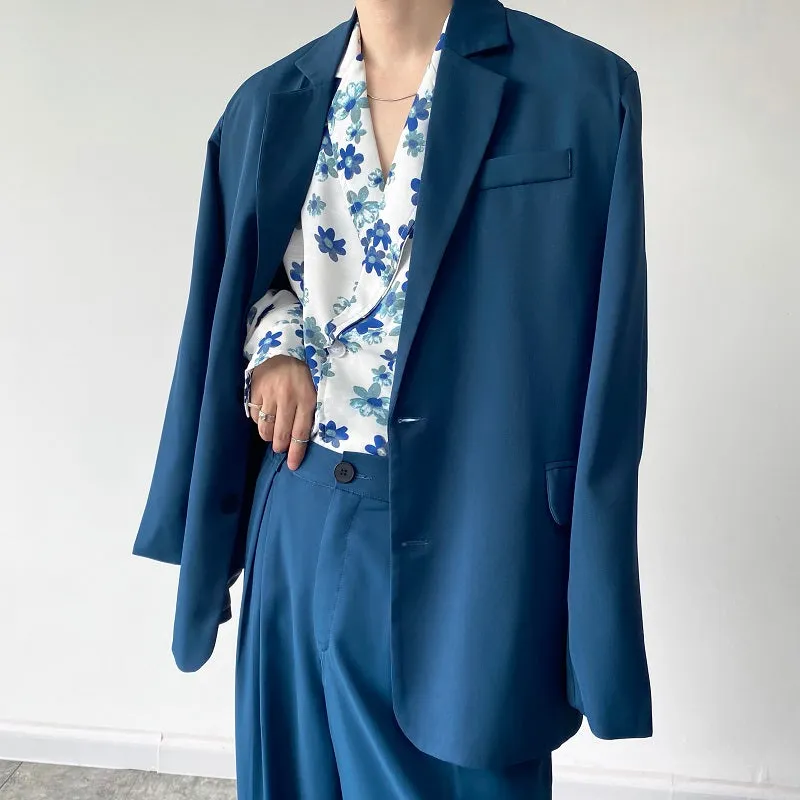Simple Indigo Retro Blazer