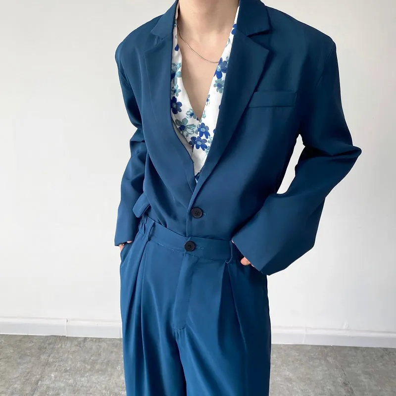 Simple Indigo Retro Blazer