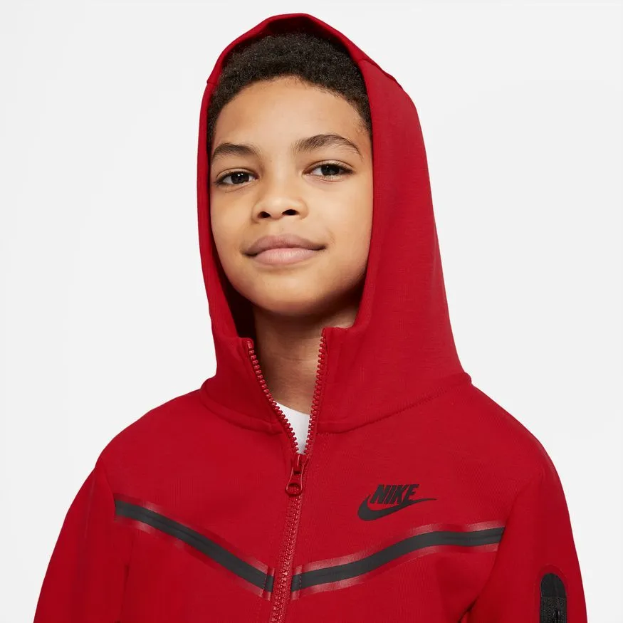 Veste Nike Tech Fleece Junior - Rouge/Noir