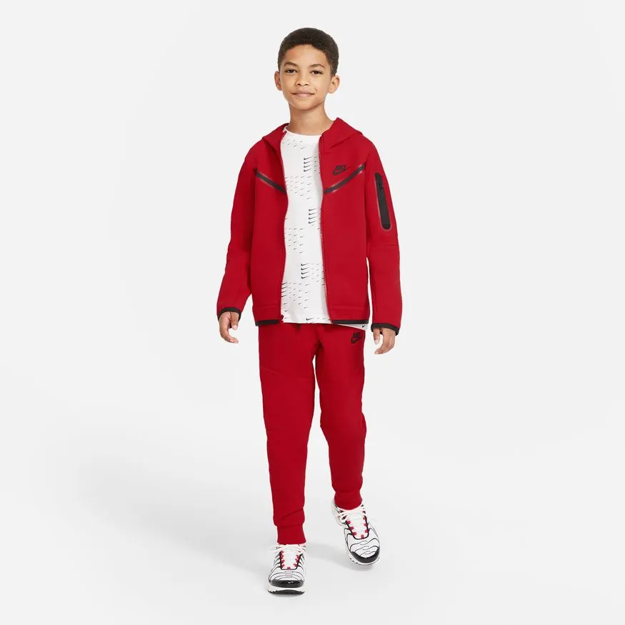 Veste Nike Tech Fleece Junior - Rouge/Noir