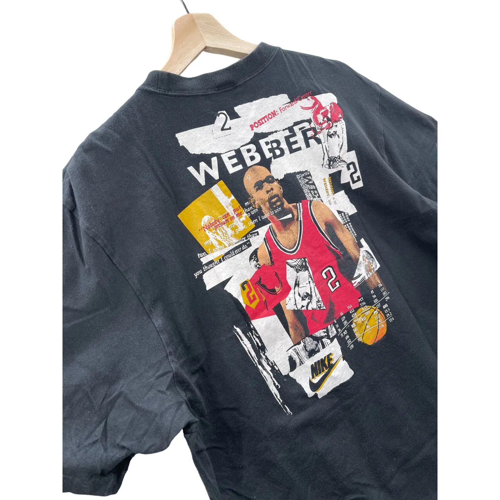 Vintage 1990's Nike Basketball Chris Webber Graphic T-Shirt