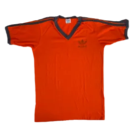 Vintage Adidas "Orange" V-Neck Ringer