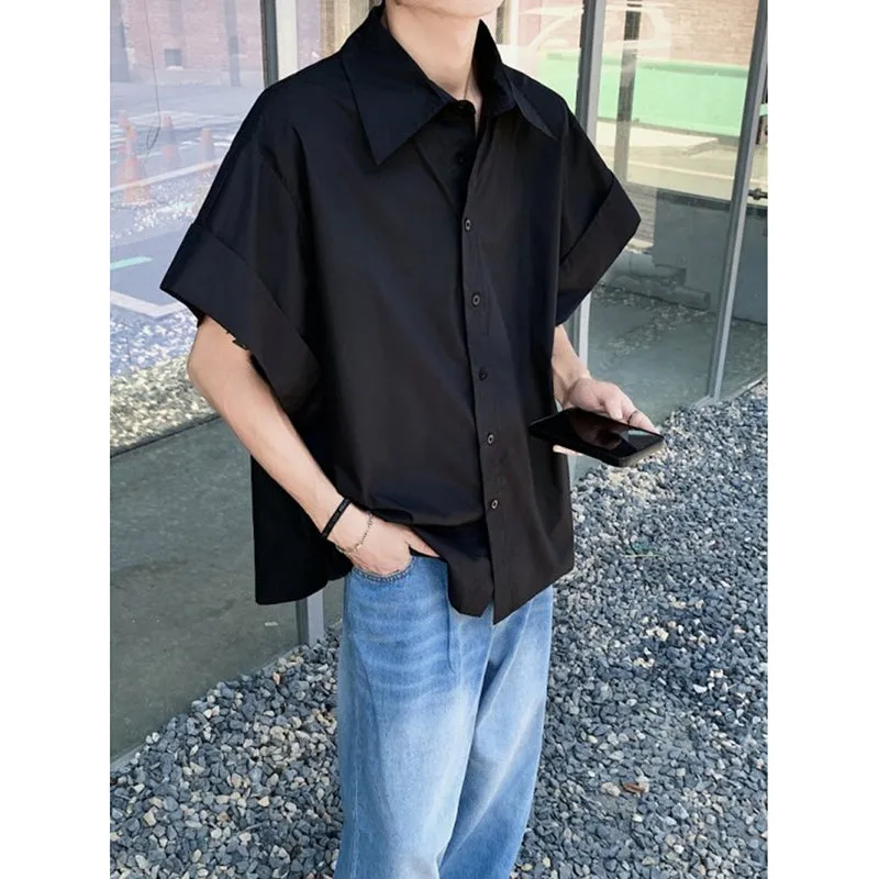 Vintage Lapel Short Sleeve Shirt