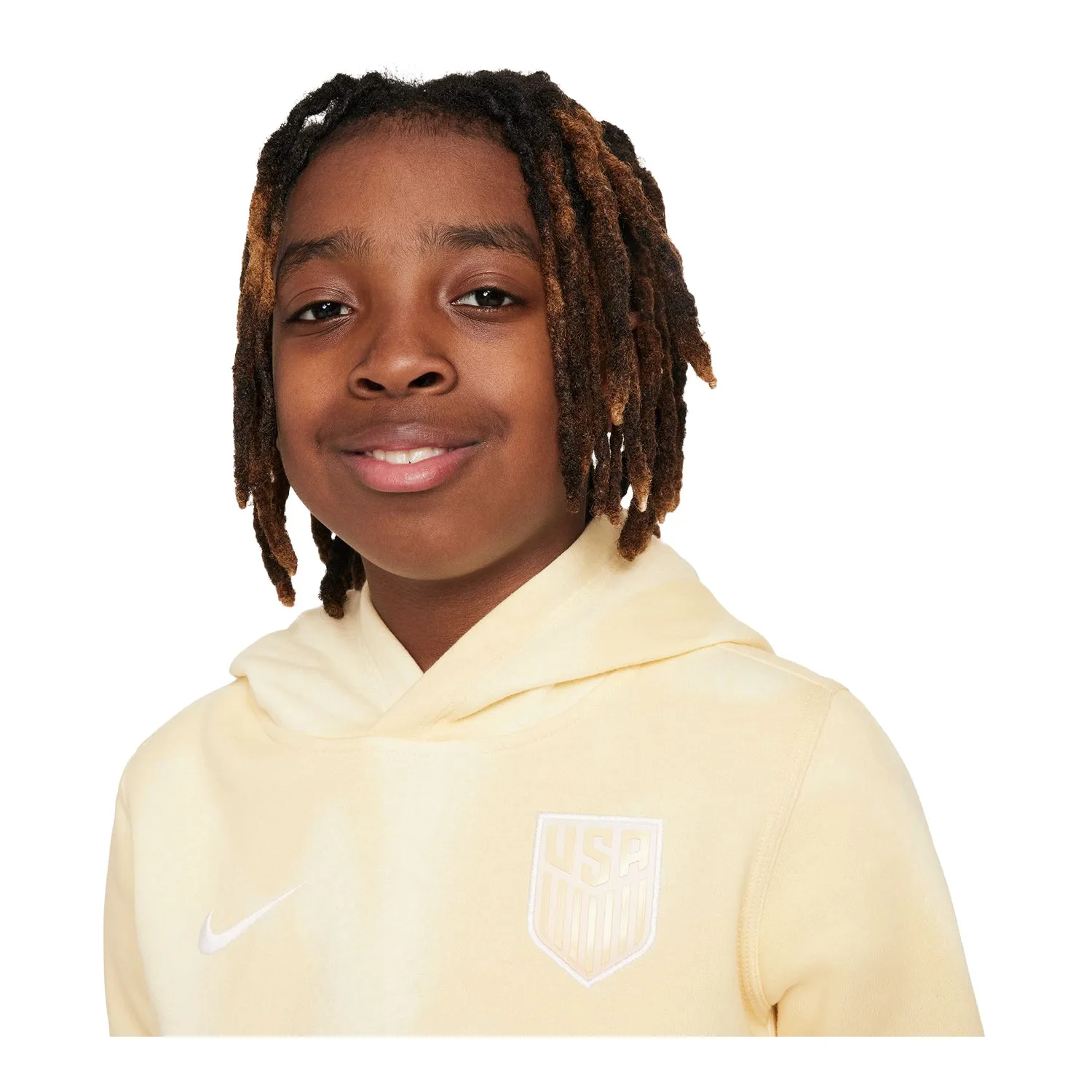 Youth Nike USA Club Fleece Yellow Hoodie